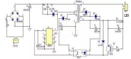 led灯电路图原理图解（三种常用的LED驱动电源电路图详解）-2